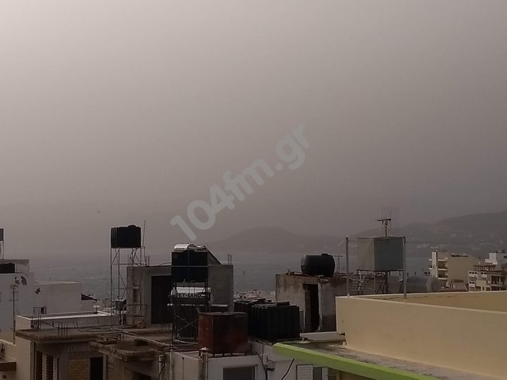 Αυξημένες τιμές των συγκεντρώσεων ΑΣ10  (άνω των 50 µg/m³) σε όλη την Κρήτη ως αποτέλεσμα μεταφερόμενης σκόνης στην περιοχή της Αν. Μεσογείου