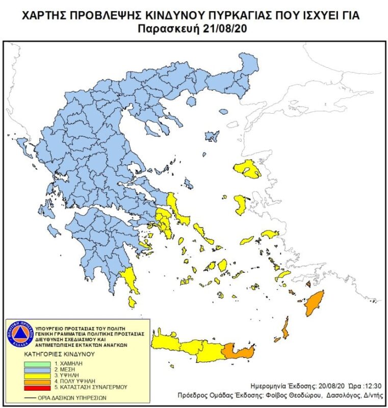 υψηλός κίνδυνος Πυρκαγιάς για το Λασίθι 21-08-2020
