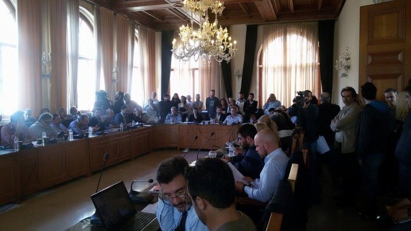 φίσκα η αίθουσα του δημοτικού συμβουλίου Ηρακλείου