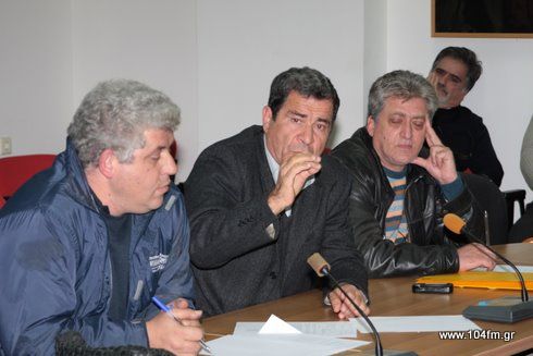 από αριστερά οι κύριοι, Ψυλάκης, Βαρκαράκης, Κυριακάκης