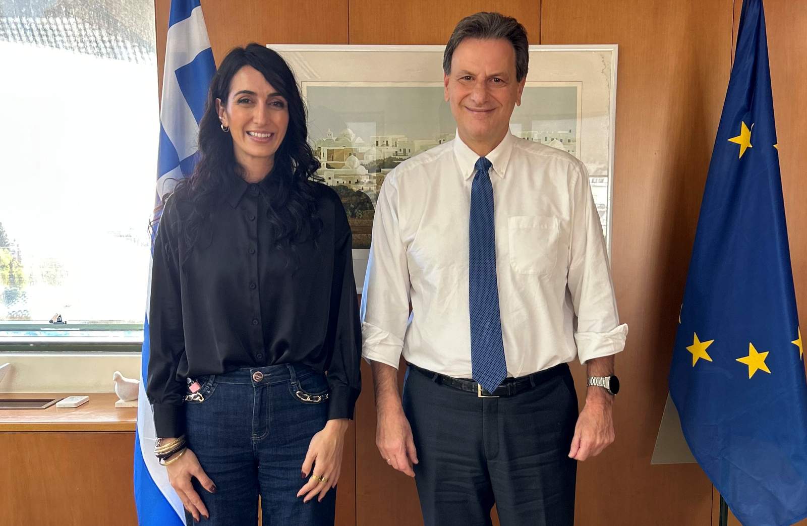 Συνάντηση της Κ. Σπυριδάκη με τον Υπουργό Περιβάλλοντος και Ενέργειας, Θ. Σκυλακάκη