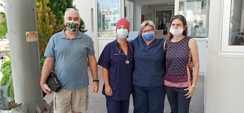 Προσωπίδες ασφαλείας covid 19 από CRM Αριάδνη στο νοσοκομείο Αγίου Νικολάου