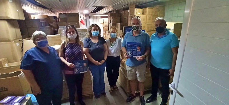 Προσωπίδες ασφαλείας covid 19 από CRM Αριάδνη στο νοσοκομείο Αγίου Νικολάου