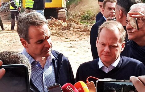 Επίσκεψη Μητσοτάκη στο εργοτάξιο του ΒΟΑΚ στον Άγιο Νικόλαο