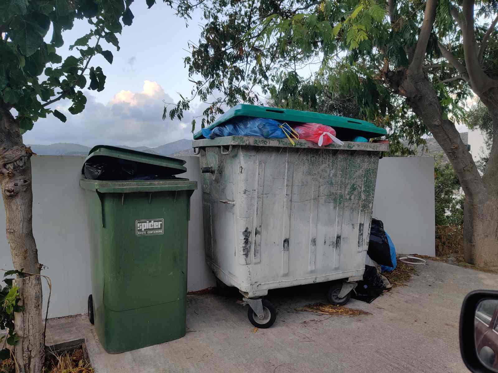 Σχεδόν τρεις εβδομάδες έχουν να αδειάσουν αυτοί οι κάδοι στους Μαρνέλληδες
