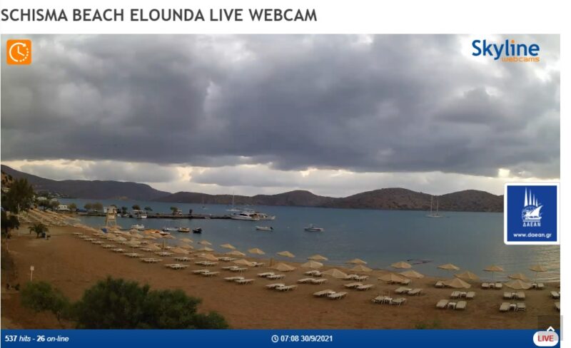 Τοποθέτηση & Ενεργοποίηση LIVE WEBCAMS σε Παραλίες του Αγίου Νικολάου μέσω του SkylineWebcams