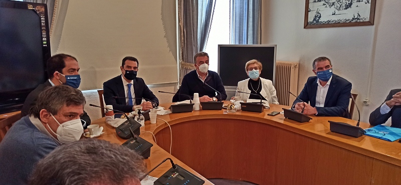 Κώστας Σκρέκας, συναντήσεις στο Ρέθυμνο