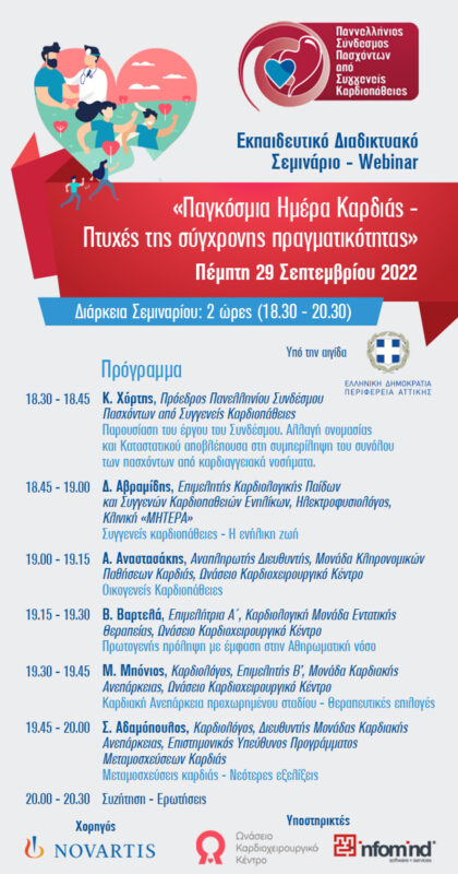 Παγκόσμια Ημέρα Καρδιάς - Πτυχές της Σύγχρονης Πραγματικότητας