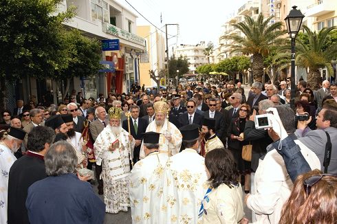 από τον εορτασμό του Αγίου Γεωργίου, η λιτανεία