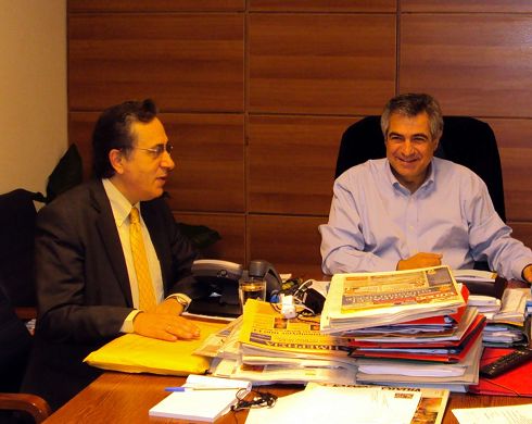 ο κ. Καρχιμάκης με τον Νομάρχη Λασιθίου