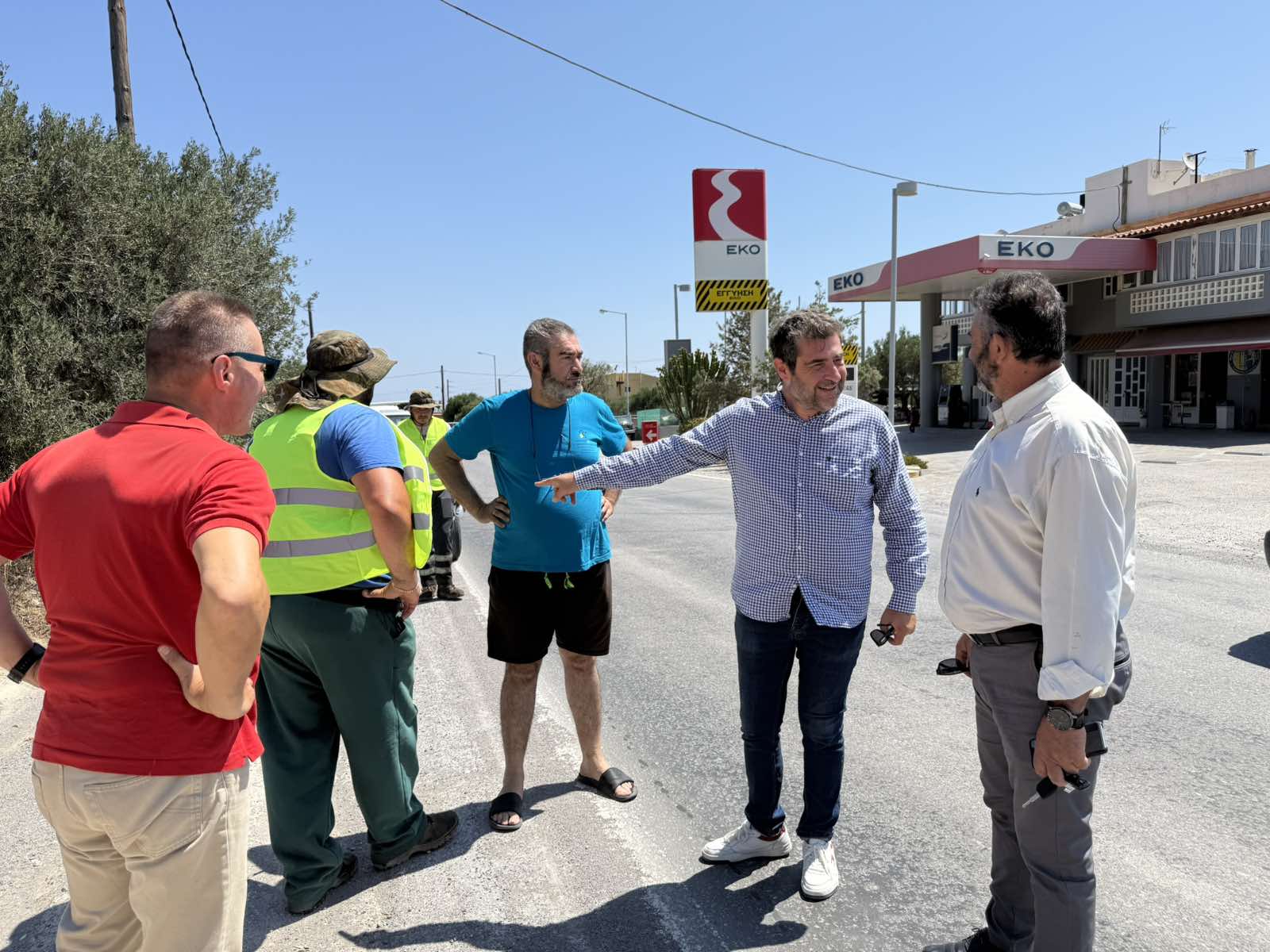 Αυτοψία του Αντιπεριφερειάρχη Λασιθίου στην Κοινότητα Κριτσάς για την έναρξη εργασιών συντήρησης και διαγράμμισης Οδών