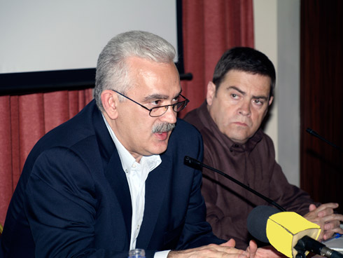από τη συνάντηση, οι Δ. Ασημακόπουλος και Μ. Φουρνιωτάκης