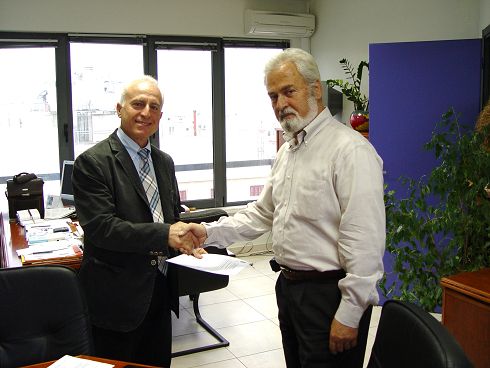 μετά την ορκομωσία Δελημπαλταδάκης με Φραγκιαδουλάκη