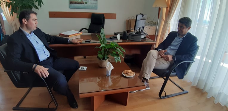 Ο Δήμαρχος Χερσονήσου με τον Υφυπουργό Αθλητισμού