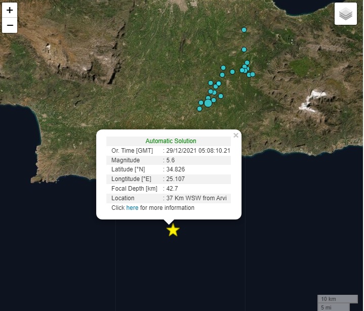 Ισχυρός σεισμός ξύπνησε τη Κρήτη