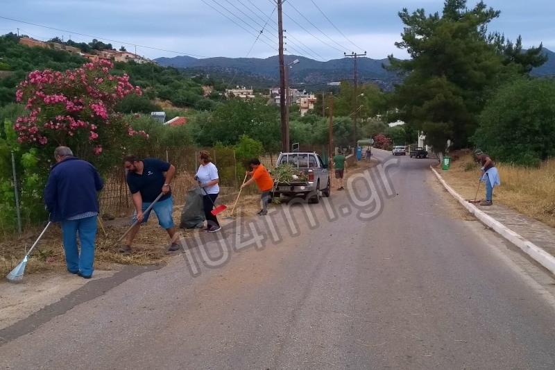 Εθελοντικός καθαρισμός στη κοινότητα Έξω Λακωνίων