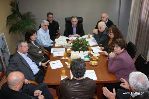 από τη σύσκεψη στο Δημαρχείο Αγίου Νικολάου