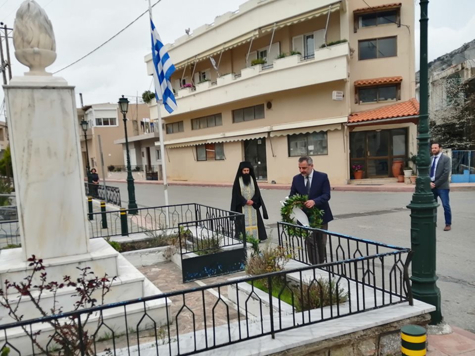 Δήμαρχος Οροπεδίου Λασιθίου μήνυμα για την επέτειο του 1821