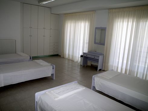 ένα από τα δωμάτια φιλοξενίας