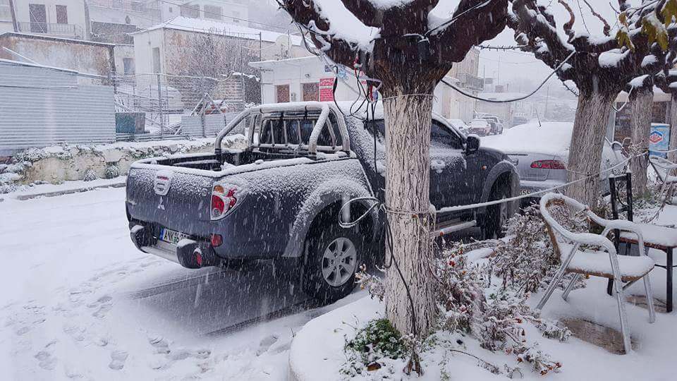 Χιονιάς, η κατάσταση στο οδικό δίκτυο της Κρήτης
