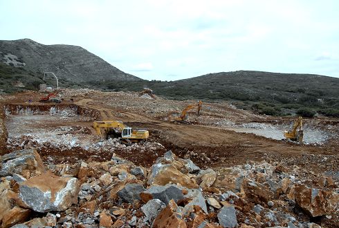 το εργοτάξιο των νέων φυλακών στις Κουρούνες Δήμου Νεάπολης