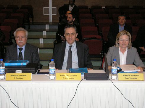 οι νομάρχες Ρεθύμνου, Λασιθίου και Ηρακλείου