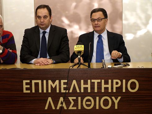 Γιάννης Πλακιωτάκης και Πάνος Παναγιωτόπουλος, κατά τη συνέντευξη τύπου
