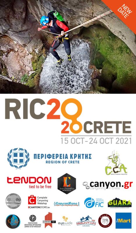 19η Παγκόσμια Συνάντηση canyoning, RIC 2020 Crete, στην Ιεράπετρα