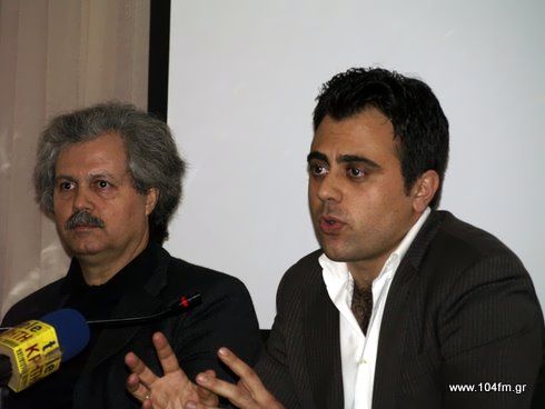 από αριστερά, Γιάννης Σταμέλος, Μανούσος Πεδιαδίτης