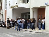 Οι φοιτητές στο Δημαρχείο