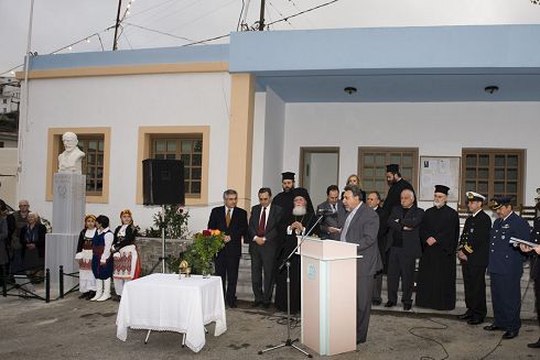 Ο κ. Κουρουπάκης στον σύντομο χαιρετισμό του στους παρευρισκόμενους.