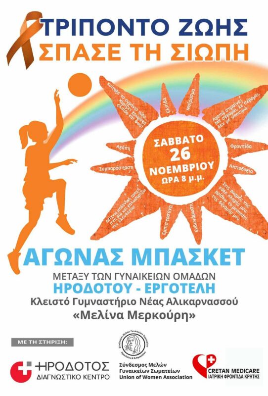 Τρίποντο ζωής, σπάσε τη σιωπή, Όχι στη βία. Δεν συναινώ - αντιδρώ