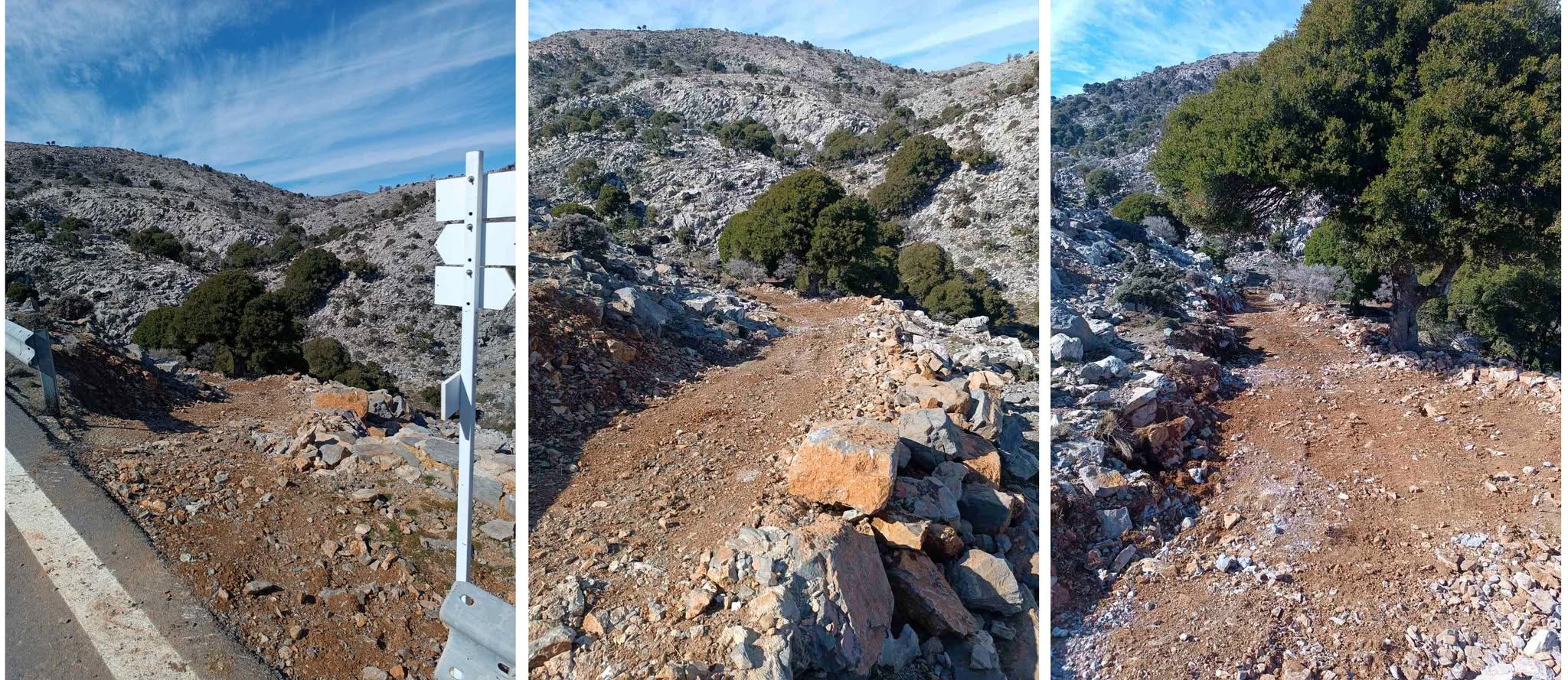 Καταπάτηση Μινωικού μονοπατιού στη θέση "Δάμακας" οροπεδίου Καθαρού