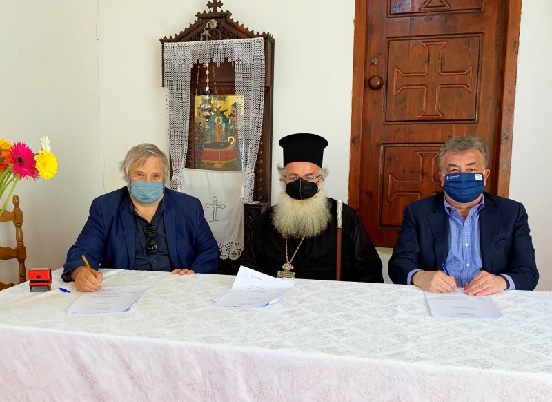 Υπογραφή στο έργο έργο της συντήρησης και αποκατάστασης της Ιεράς Μονής Παναγίας Φανερωμένης